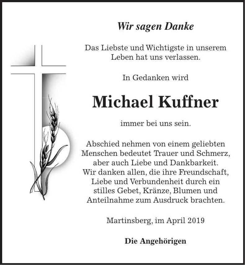 Traueranzeige Michael Kuffner
