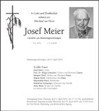 Traueranzeige Josef Meier