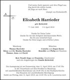 Traueranzeige Elisabeth Harrieder