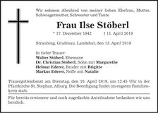 Traueranzeige Christian Stöberl