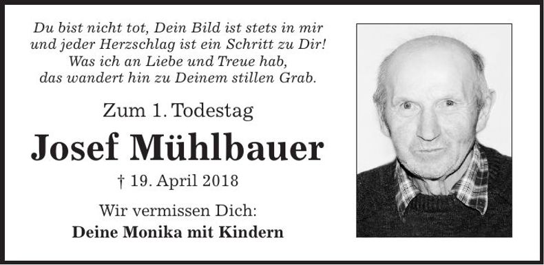 Traueranzeige Josef Mühlbauer