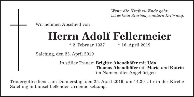 Traueranzeige Brigitte Abendhöfer