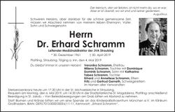 Traueranzeige Dr. Erhard Schramm