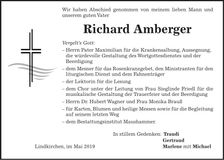 Traueranzeige Richard Amberger
