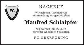 Traueranzeige Alfons Maier