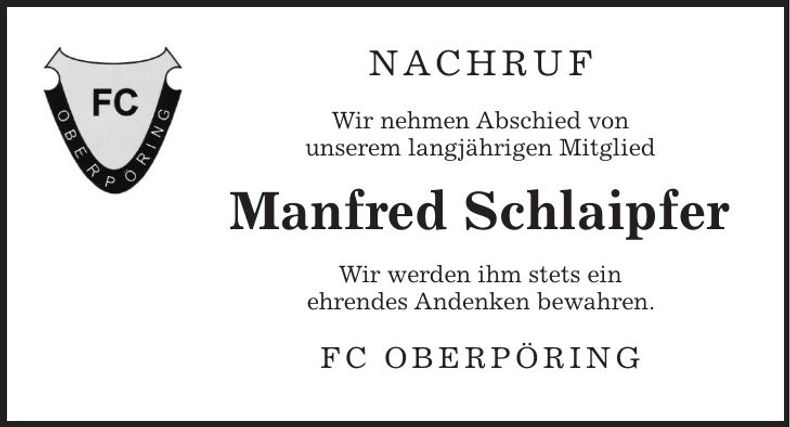 Traueranzeige Alfons Maier