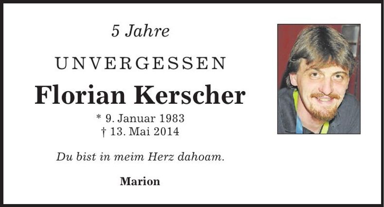Traueranzeige Florian Kerscher
