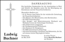 Traueranzeige Ludwig Buchner