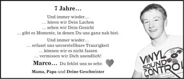 Traueranzeige Marco Gangkofner