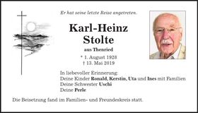 Traueranzeige Karl-Heinz Stolte