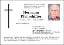 Traueranzeige Hermann Pfeilschifter