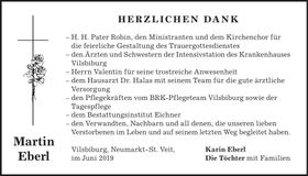 Traueranzeige Martin Eberl