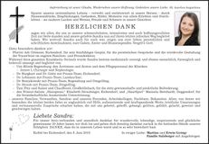 Traueranzeige Sandra György