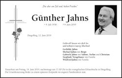 Traueranzeige Günther Jahns