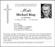 Traueranzeige Michael Ring