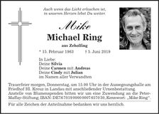Traueranzeige Michael Ring