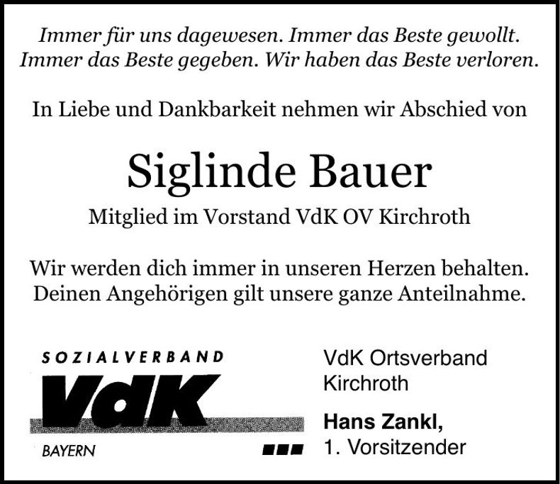 Traueranzeige Hans Zankl