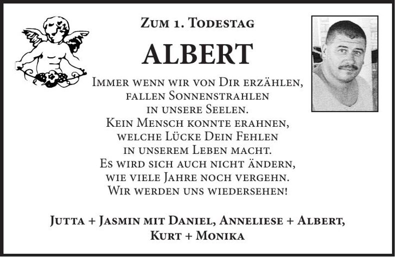 Traueranzeige Albert Schmidpeter
