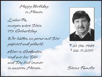 Traueranzeige Hubert Meier