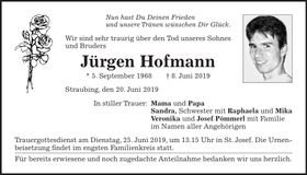 Traueranzeige Jürgen Hofmann