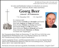 Traueranzeige Georg Beer