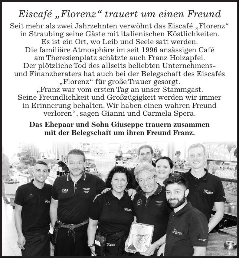 Traueranzeige Franz Holzapfel
