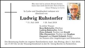 Traueranzeige Ludwig Ruhstorfer