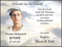 Traueranzeige Thomas Halupczok