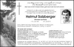 Traueranzeige Helmut Salzberger
