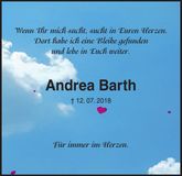 Traueranzeige Andrea Barth