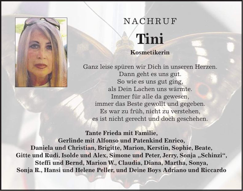 Traueranzeige Christine Ederer