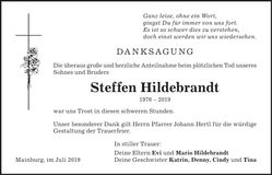 Traueranzeige Steffen Hildebrandt