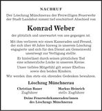 Traueranzeige Konrad Weber