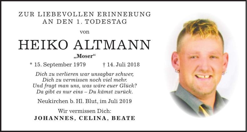 Traueranzeige Heiko Altmann