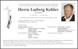 Traueranzeige Ludwig Kobler