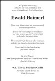 Traueranzeige Ewald Haimerl