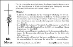 Traueranzeige Ida Moser