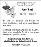 Traueranzeige Josef Raab