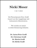 Traueranzeige Anna Maria Moser