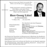 Traueranzeige Georg Littel