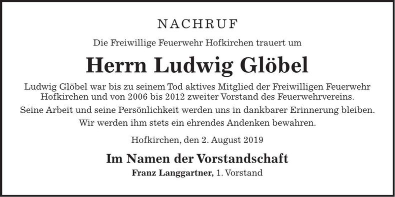 Traueranzeige Hugo Guggenberger