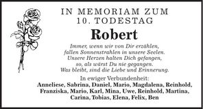 Traueranzeige Robert Robert