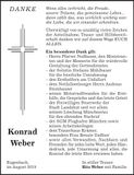 Traueranzeige Konrad Weber