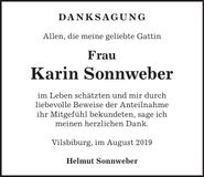 Traueranzeige Karin Sonnweber