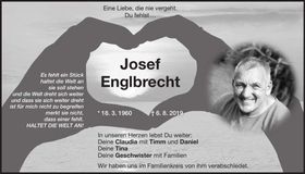 Traueranzeige Josef Englbrecht