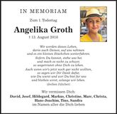 Traueranzeige Angelika Groth