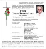 Traueranzeige Irene Sonnleitner