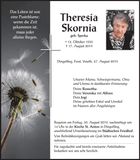 Traueranzeige Theresia Skornia