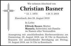 Traueranzeige Christian Basner