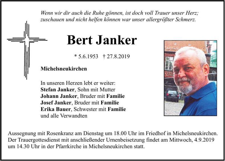 Traueranzeige Herbert Janker
